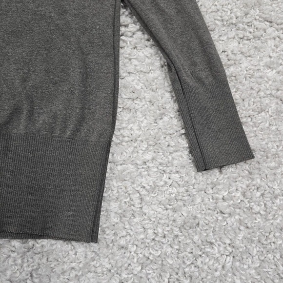 Ralph Lauren Black Label Womens Pullover Top Medium Grey Stretch Knit Minimalist - Picture 2 of 12